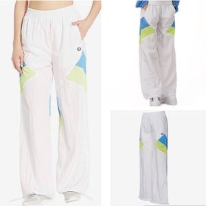 NWT Champion White Color Block Nylon Warm Up Pants